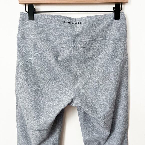 Outdoor Voices Medium Heathered Gray Blue Leggings Athleisure Running Coolmax - Picture 7 of 12
